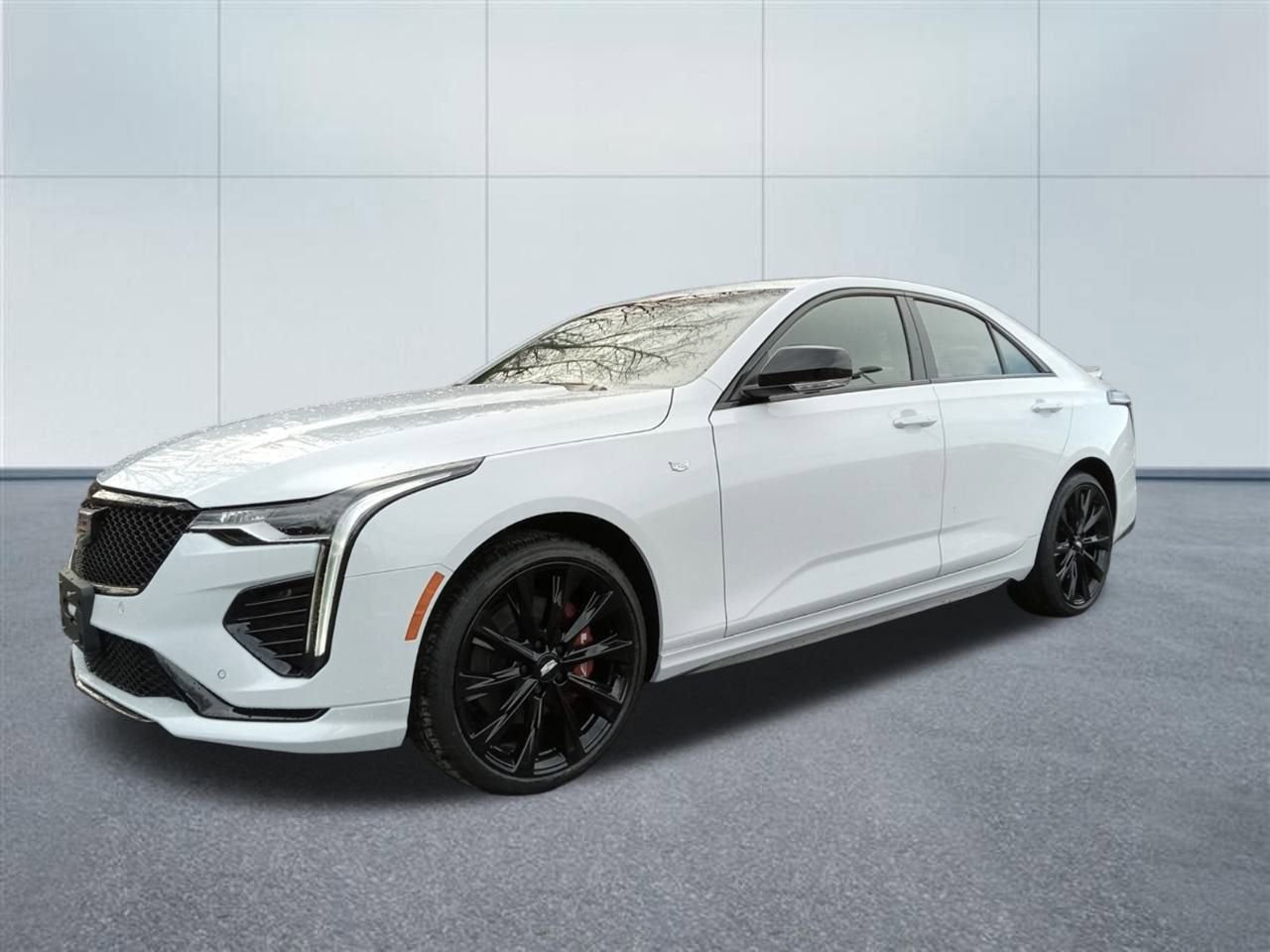 2026 Cadillac CT4 Sport in Vibrant White Tricoat (Late Availability) — front three-quarter view