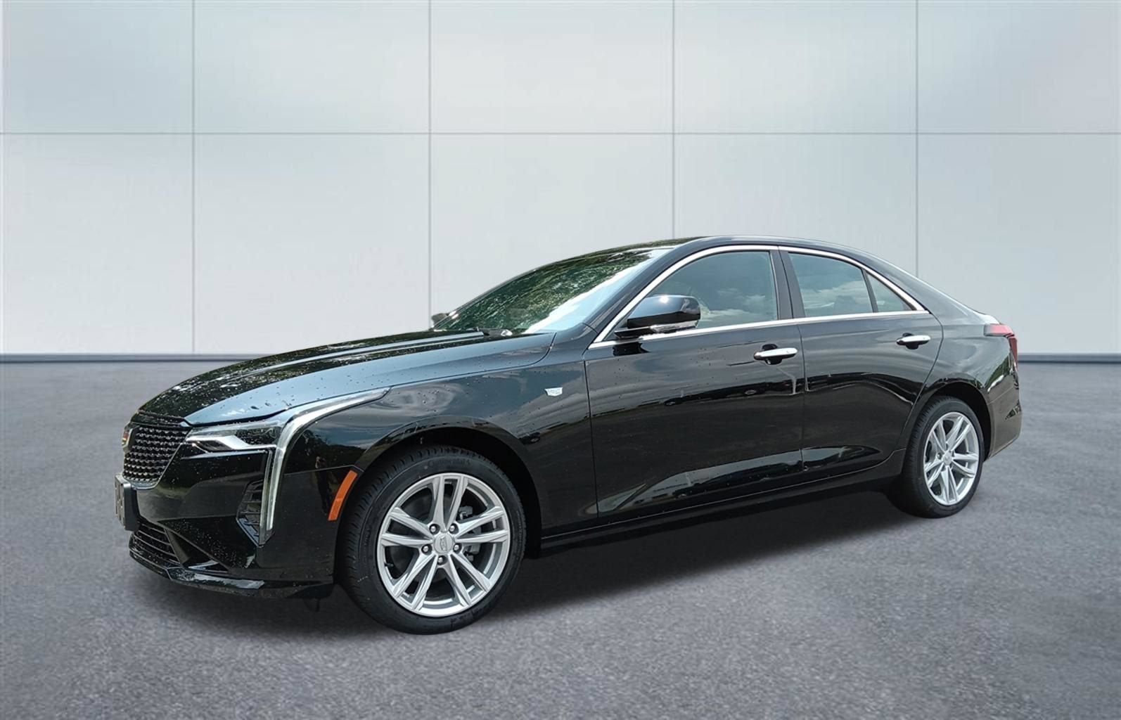 2026 Cadillac CT4 Luxury in Black Raven — front three-quarter view