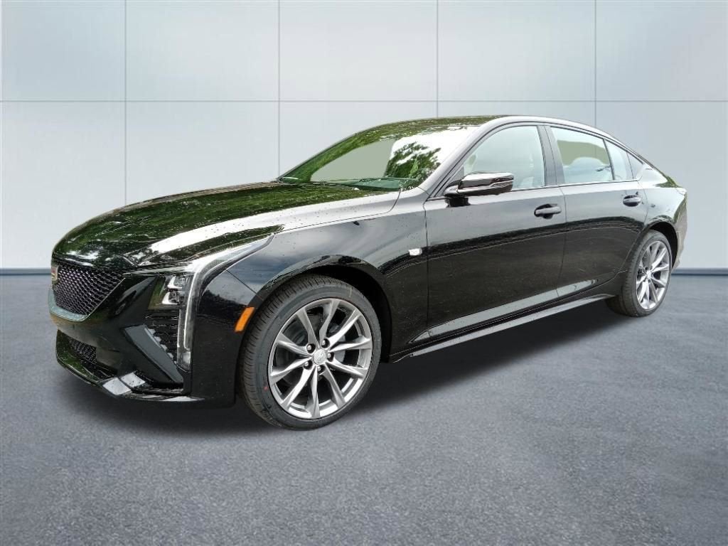 2026 Cadillac CT5 Sport in Black Raven — front three-quarter view
