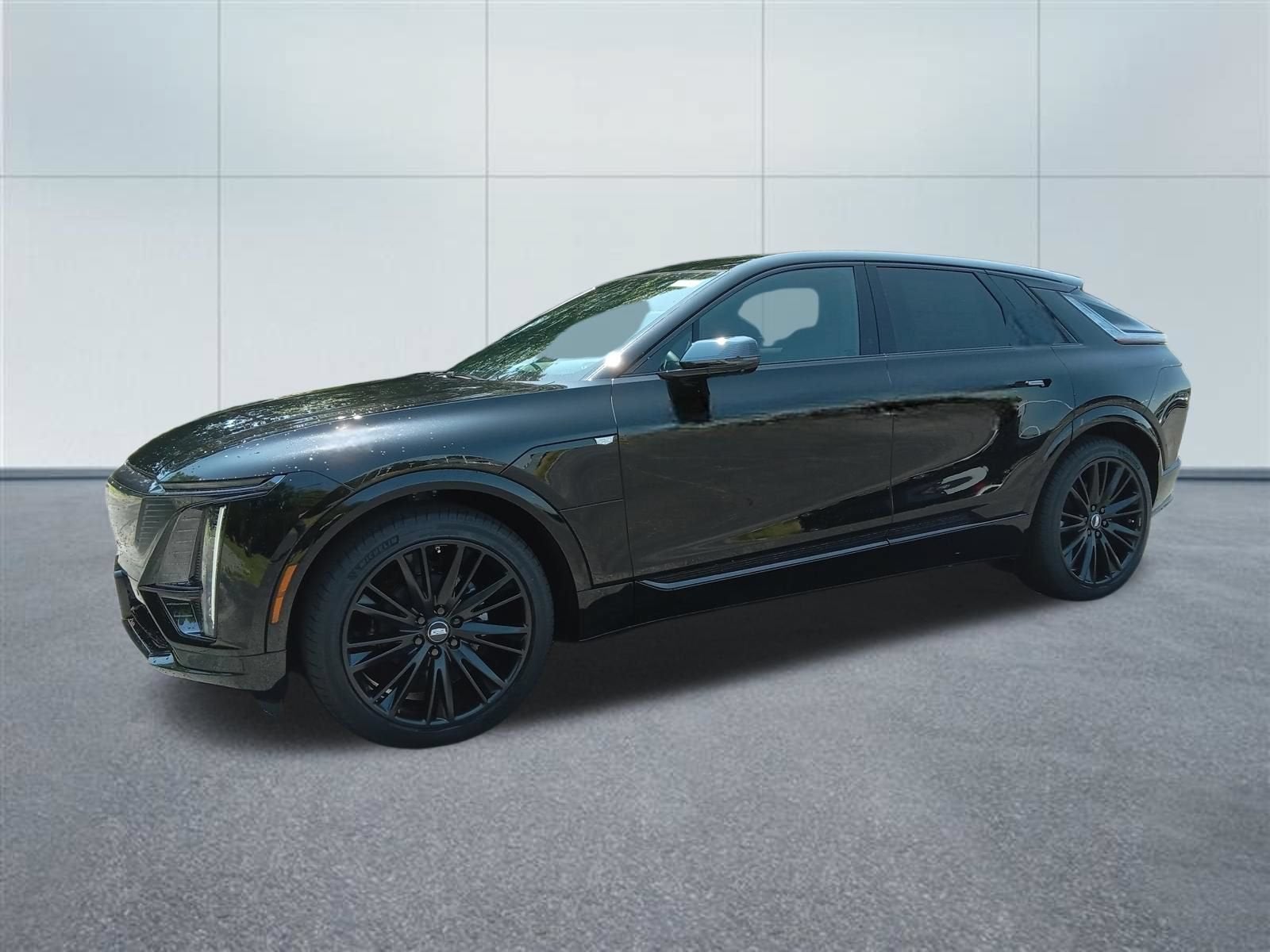 2026 Cadillac LYRIQ Sport in Stellar Black Metallic — front three-quarter view