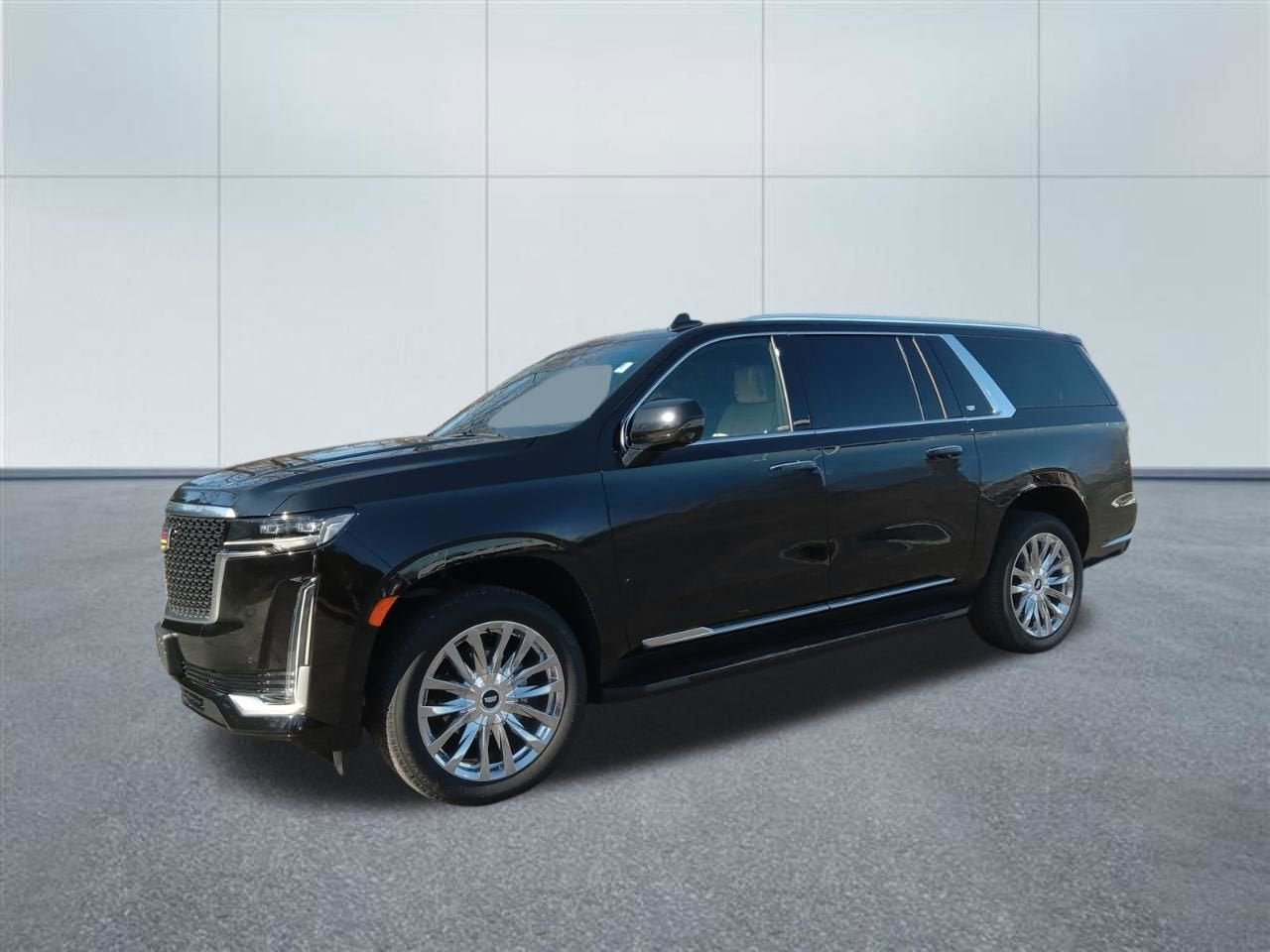 2024 Cadillac Escalade ESV Premium Luxury in Black Raven — front three-quarter view