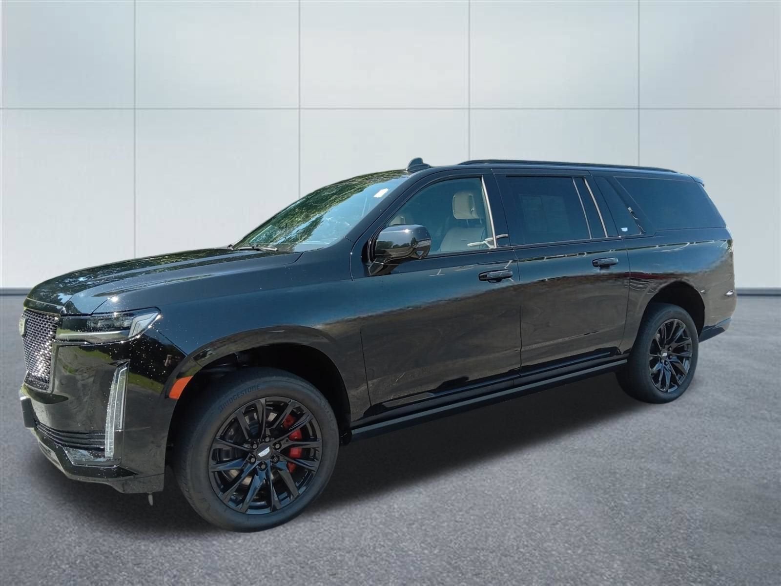 2024 Cadillac Escalade ESV Sport in Black Raven — front three-quarter view