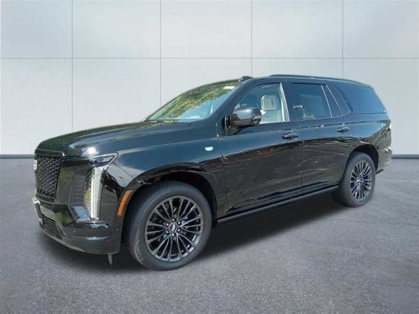 2026 Cadillac Escalade Platinum Sport in Black Raven — front three-quarter view