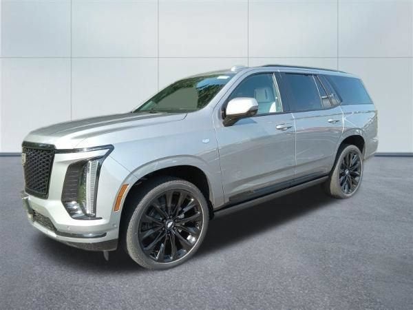 2026 Cadillac Escalade Platinum Sport in Argent Silver Metallic — front three-quarter view