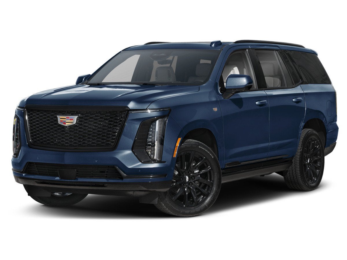 2026 Cadillac Escalade Platinum Sport in Black Raven — front three-quarter view