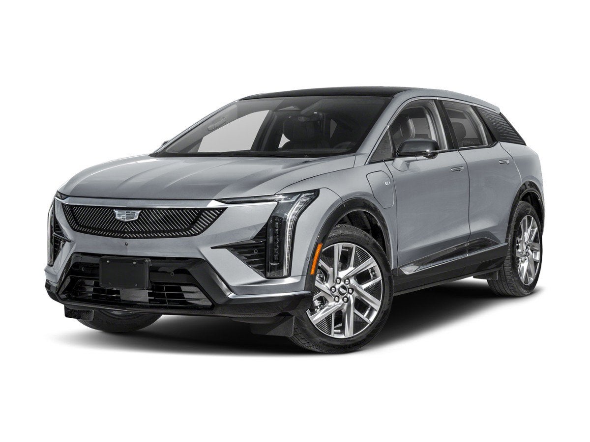 2027 Cadillac OPTIQ Sport in Black Raven — front three-quarter view